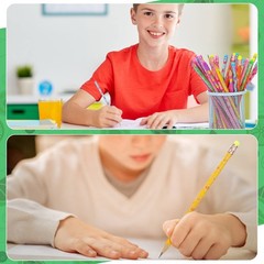 120 Pcs Scented Colorful HB Pencils with Erasers – Fun Motivational Bulk Set for