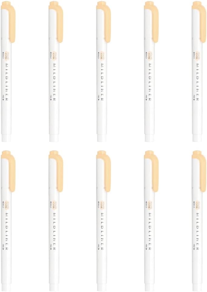 Zebra Mildliner Honey Orange Marking Pen Pack Of 10 Eye Friendly Highlighters