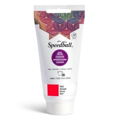Speedball Fabric Block Printing Ink 2.5oz Red Opaque Water Miscible Non Toxic