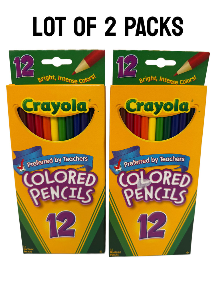 Crayola 68-4012 Long Colored Pencils – Pack of 12 NEW LOT OF 2