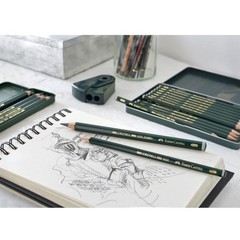 6 PCS Castell 9000 Graphite Art Pencil Set Assorted Grades for Sketching