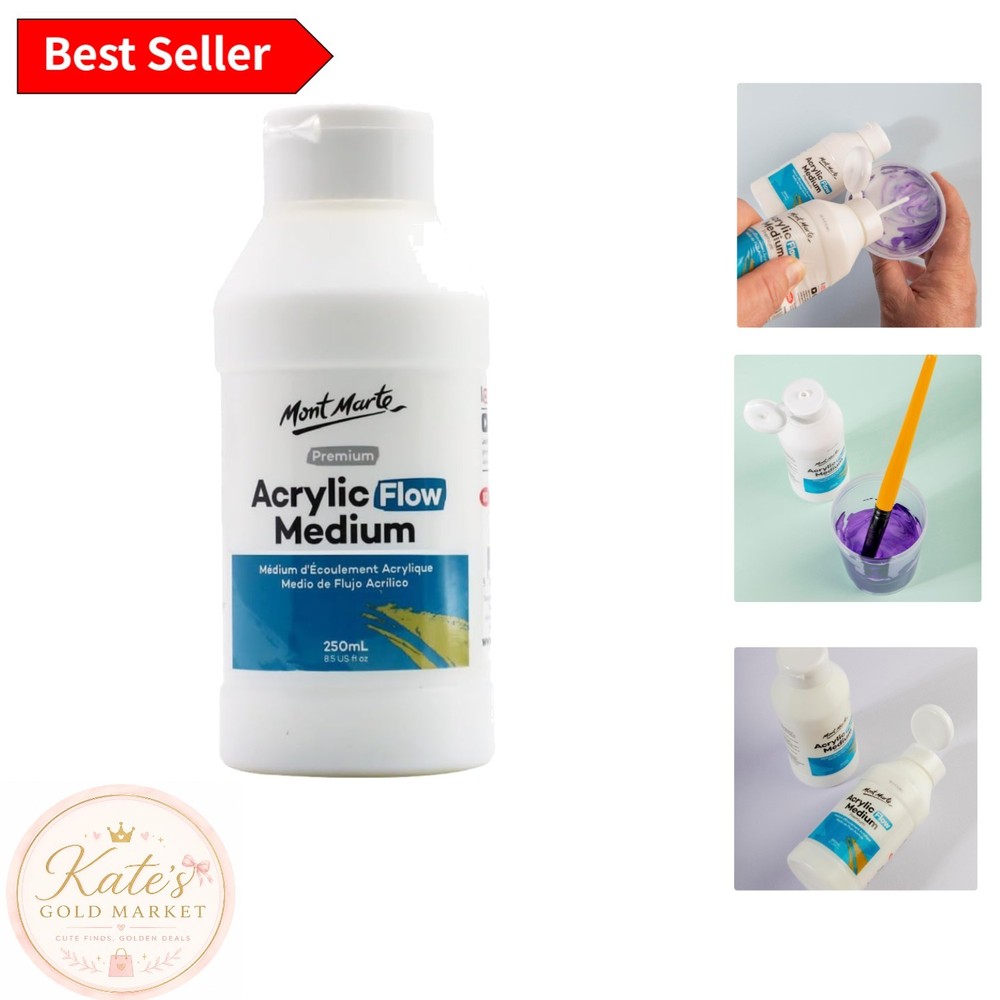 250ml Non-Toxic Acrylic Pouring Medium for Enhanced Paint Flow – Gloss Finish