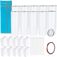 Pack Sublimation Tumblers Bulk Straight Skinny Tumbler Blanks 20oz for Heat 10