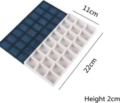 24 Paint Palette Plastic Holder Watercolor Acrylic Dark Green, White