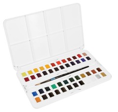 Dalerrowney Aquafine 48pc Watercolor Studio Set Watercolor Paint Set For Waterco