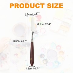 Painting Palette Knife 2.4 x 0.87 Inch Stainless Steel with Plastic Handle