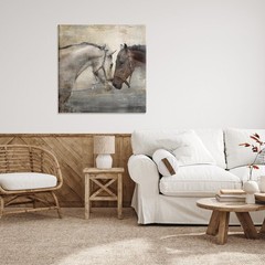 Stupell Industries ‘Loving Horse Couple’, Canvas Art, 36 x 36 Inches, Easy to…