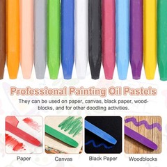 16PCS Oil Pastels Set Soft Oil Colored Drawing Pastels Dark Blue