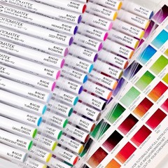 Vivid 108 Watercolor Pens Set for All Ages with Online Tutorials & 15 Page Pad