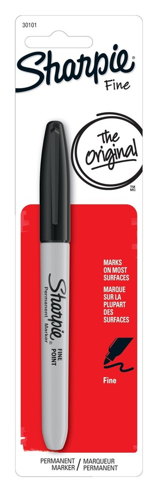 Sharpie Fine Point Permanent Marker, Black, 1 Count 1 (Pack of 1), Black