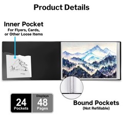 Dunwell 11×17 Portfolio Binder (Black, Horizontal), 11×17″, Black