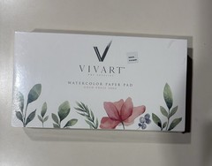 Vivart Watercolor Paint Set w/48 Premium Paint Pans, Palette, Paper & 2 Brushes