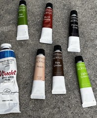 Half A 16 Oz Fluid Acrylics by GOLDEN, Cobalt Blue, Alrecht 2 Oz 8 Mini Paints