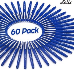 60 Blue Felt Tip Pens Set – Medium Point, Smooth Writing