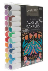 Master’s Touch Brush Tip Acrylic Markers – 24 Piece Set New