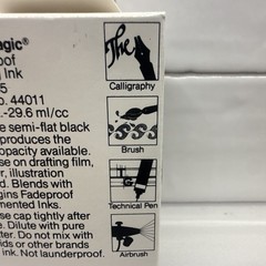 Higgins Black Magic Waterproof Drawing Ink 4465 1oz Black Calligraphy USA