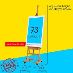 MEEDEN Easel Stand for Painting and Display, Adjustable H Frame Floor Art Eas…