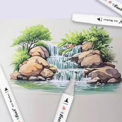 ArtBeek Alcohol Markers, White Blender Pens, 6Pcs Blending Blender Dual Tips
