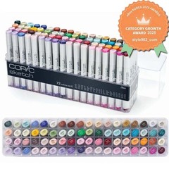 Original Copic Sketch 72 E Color Set Markers Artist Drawing New Sealed -FedEX