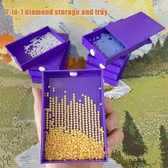 10 Pack Diamond Painting Trays with Lids, 2-in-1 Diamond Art Storage and Diam…
