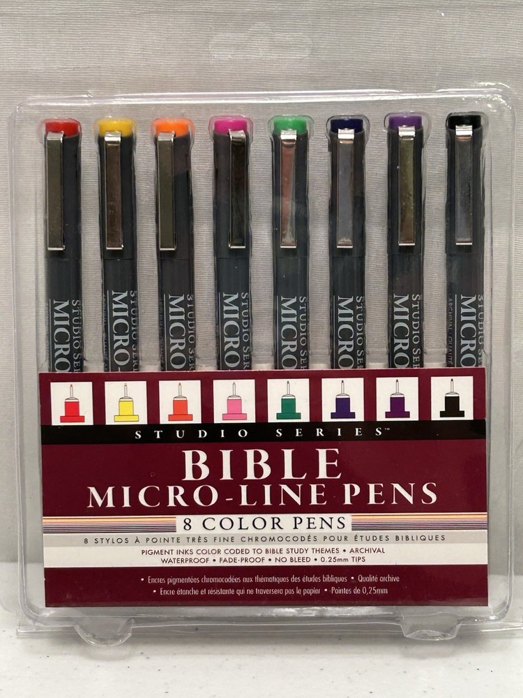 Studio Series Bible Micro-Line Pens(8) Peter Pauper Press Archival Waterproof