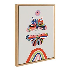 Sylvie Butterflies Framed Canvas Wall Art by Rachel Lee of 18L” x 24W” Natural