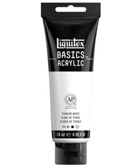 Liquitex BASICS Acrylic Paint, 4-oz tube, Titanium White, 4 Fl 118ml