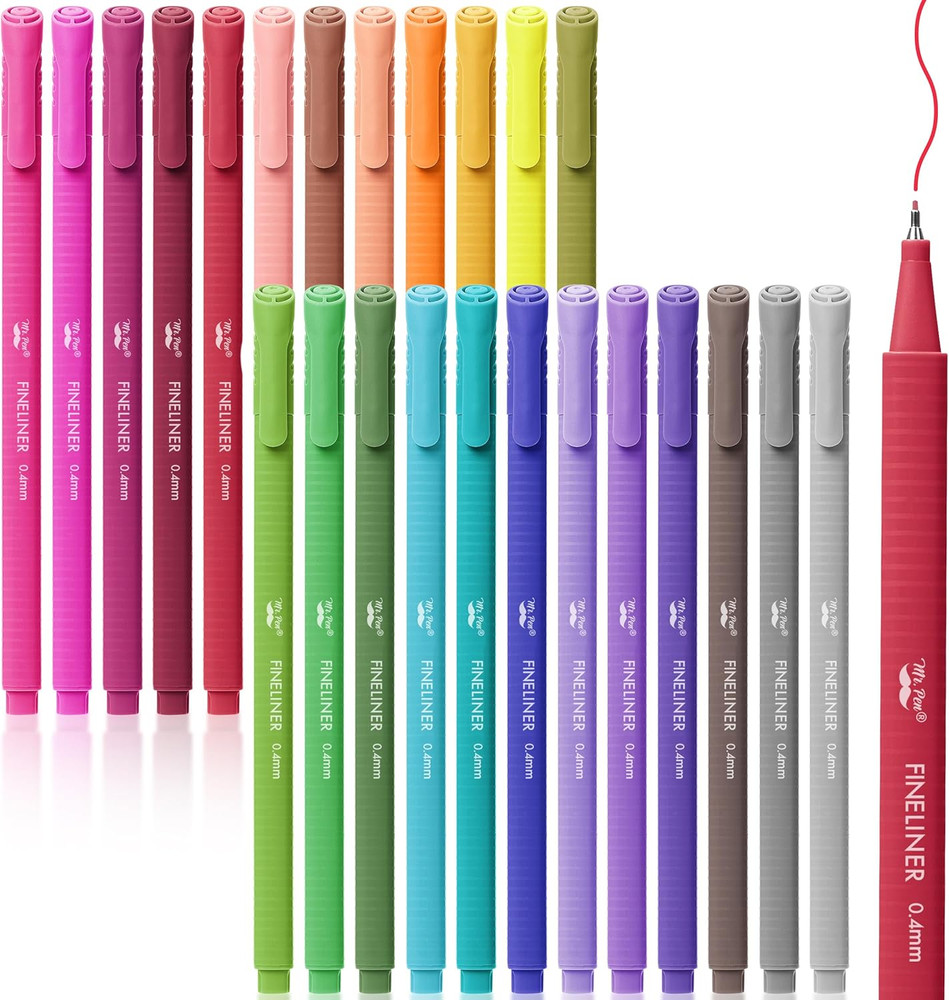 – Fineliner Pens Colored 24 Pack Bible Journaling Pen Ergonomic…