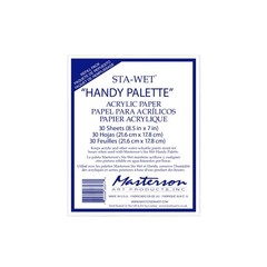 Masterson Sta-Wet Handy Palette Acrylic Paper 0.5 Liters, White