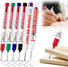 6 PCS Long Head Deep Hole Marker Pens20mm Long Nib Marker Longs Nose Markers