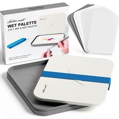 Wet Pallet for Painting Miniatures – Golden Maple 2 in 1 17x23cm, Grey+white