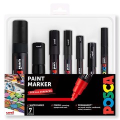 Black – Full Set of 7 Pens (PC-17K, PC-8K, PC-5M, PC-3M, PC-1M, PC-1MR, PCF-350)