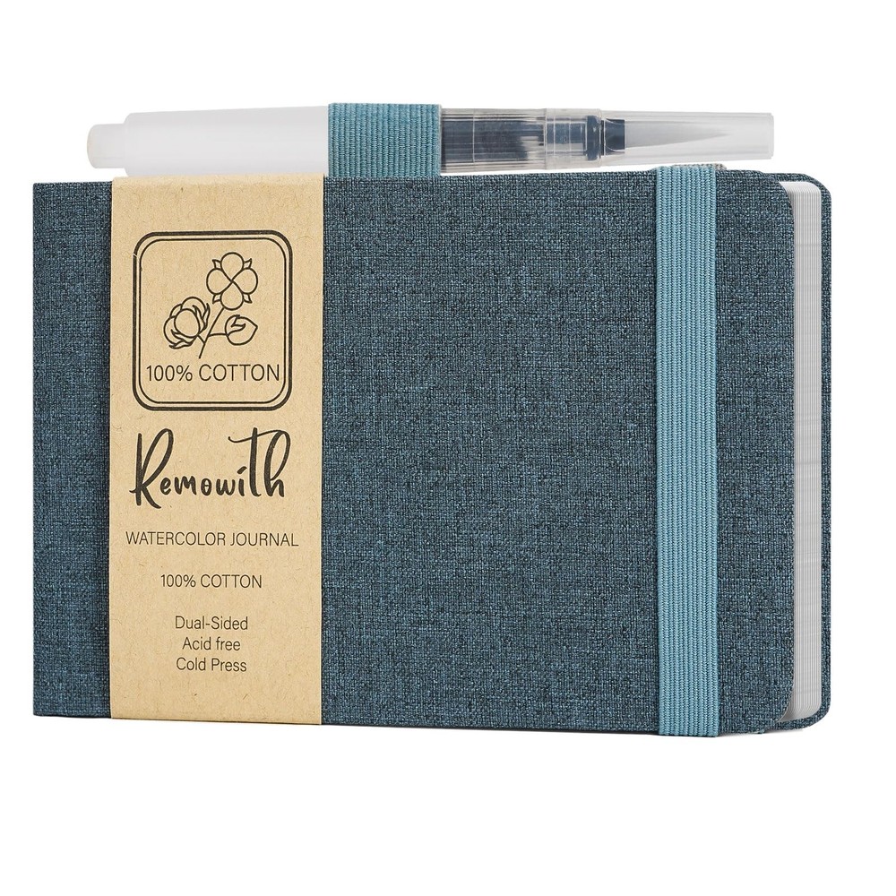 Journal Sketchbook, 3.5″ x 5.5″ Sketch Books Artist Cotton Notebook, Linen Co…