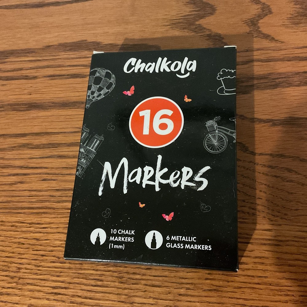 Chalkola Extra Fine Tip Chalk Markers for – 1mm, Multicolor