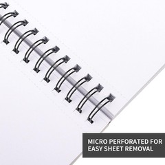 FIXSMITH 5.5″X8.5″ Sketch Book | 100 Sheets (68 5.5″x8.5″-1 Pack, Black