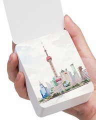Mini Watercolor Sketchbook 100% Cotton Cold Press 2.6×3.3 Inch 60 Sheets