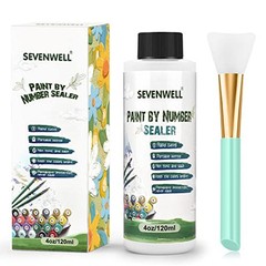 Paint by Numbers Sealer 120 ml, Oil Number Painting Accessories Permanent