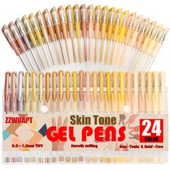 ZZWUAPT Skin Tone Gel Pens,72 Color Pens 1 Count (Pack of 1),