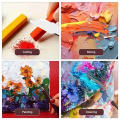 Oil Acrylic Painting Set 15pcs Palette Knives & Scrapers Wood Handle Artists