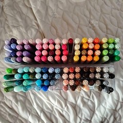 Copic Ciao 121-piece Pens set With 2 Cases Copic Multiliner 0.1 Black Used Good