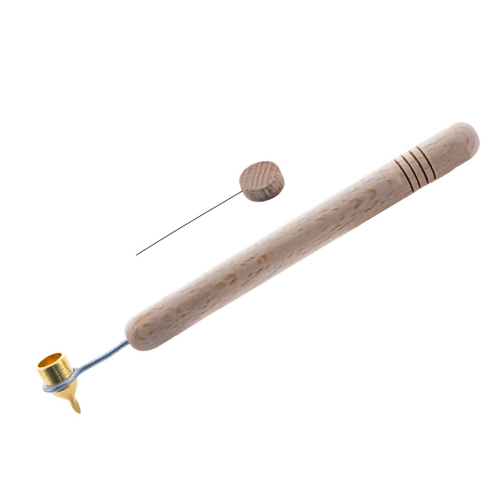 0.4 mm Medium Brass Tip Wooden Handle Kistka (Hot Wax Pen)