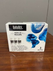 Liquitex Professional Acrylic Mediums Trial Set, 3pc New