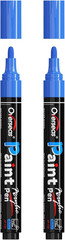 Blue Paint Pens Paint Markers – Permanent Acrylic Markers 2 Pack, Water Based, Q