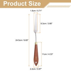 2pcs Painting Palette Knife 3.54″ x 0.71″ Stainless Steel Teardrop Blade