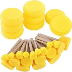 28 PCS Round Sponge Brush Artist Painting Foam Watercolor Crafts Face Art