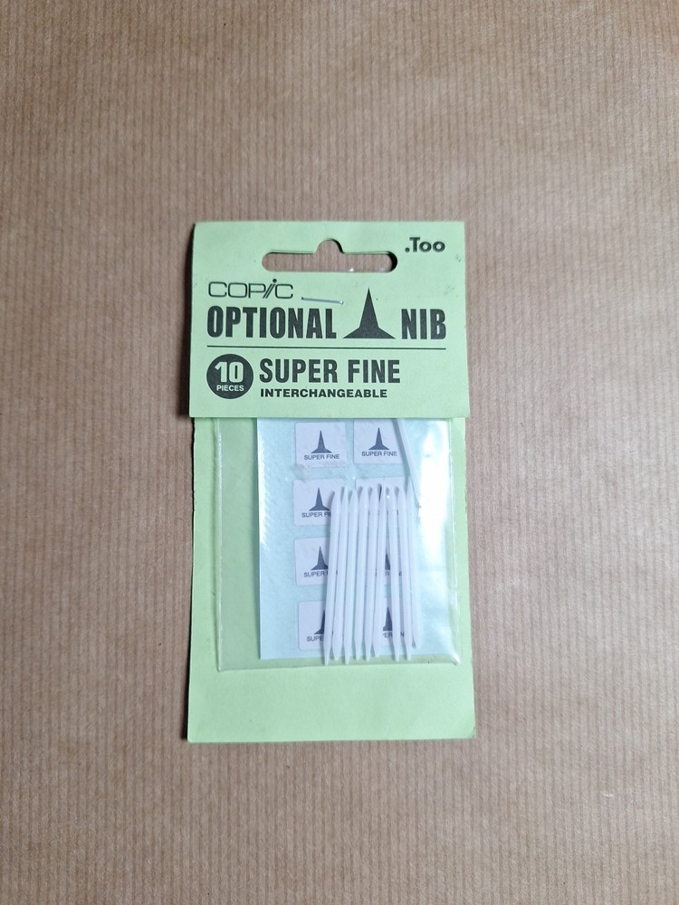 COPIC Optional Nib Superfine 10 Pieces Interchangeable Nibs .TOO Sealed