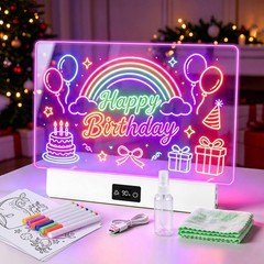 Rechargeable LED Drawing Board for Kids, 16″ Glow Doodle LED Note Board with …