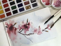Watercolor Journal, 3.5X5.5”, 140 LB, 300 GSM, Cotton Paper, Cold Press, 24 She