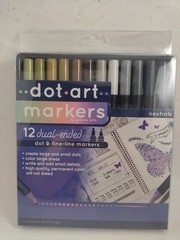 Leisure Arts Neutral Dot Marker 12 piece Dual Ended Permanent Color