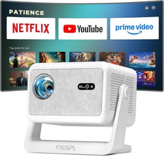 [Now with Netflix & 1500ANSI] 4K Smart Projector with WiFi and Bluetooth,Auto Fo